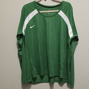 Nike Women's Dri-Fit Green Sports Shirt
